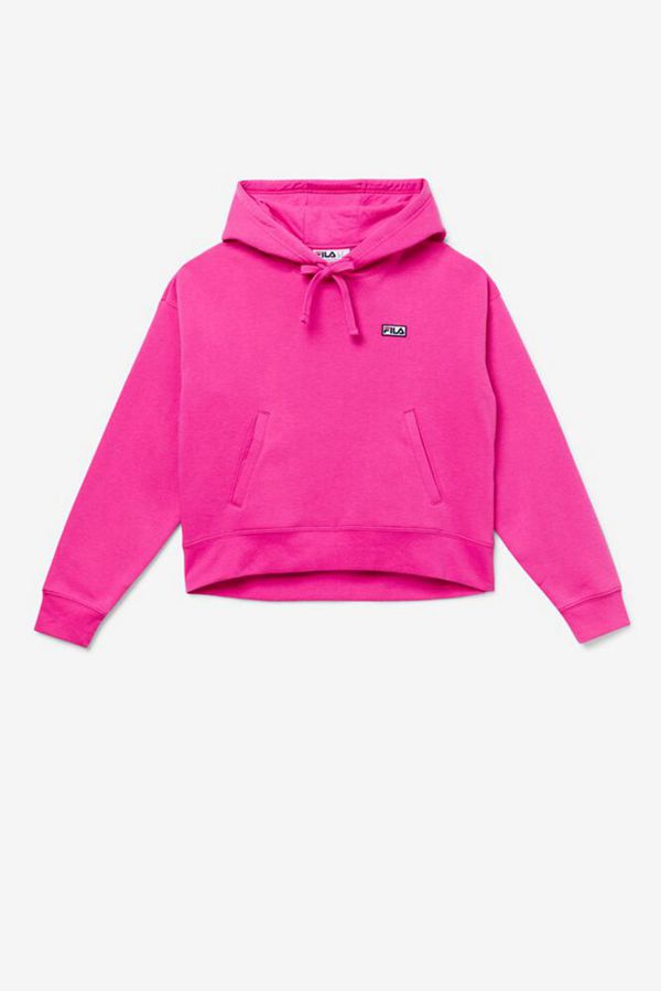 Fila Marina Crop Women's Hoodies - Pink,NZ 485-24370